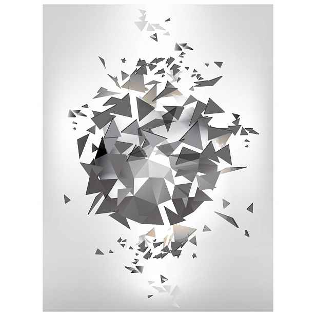 Tapeta Trojúhelníková závrať geometrie světla abstrakce 206x275 lepidlo