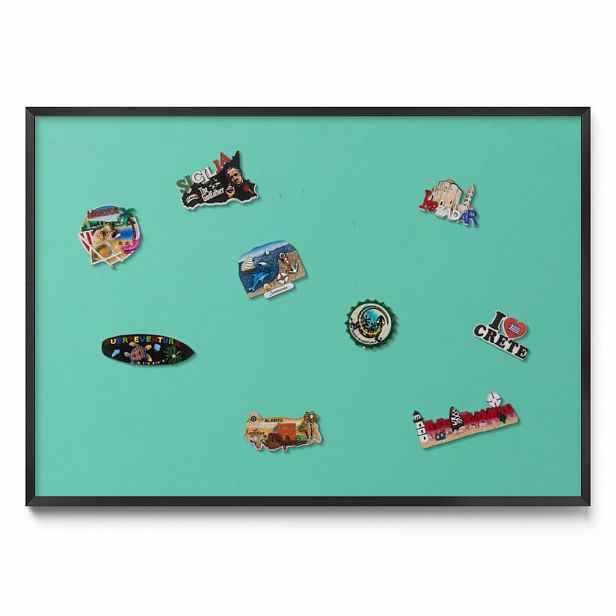 TULUP MAGNETICKÁ TABULE 100x70 cm černý rám – Olivová barva
