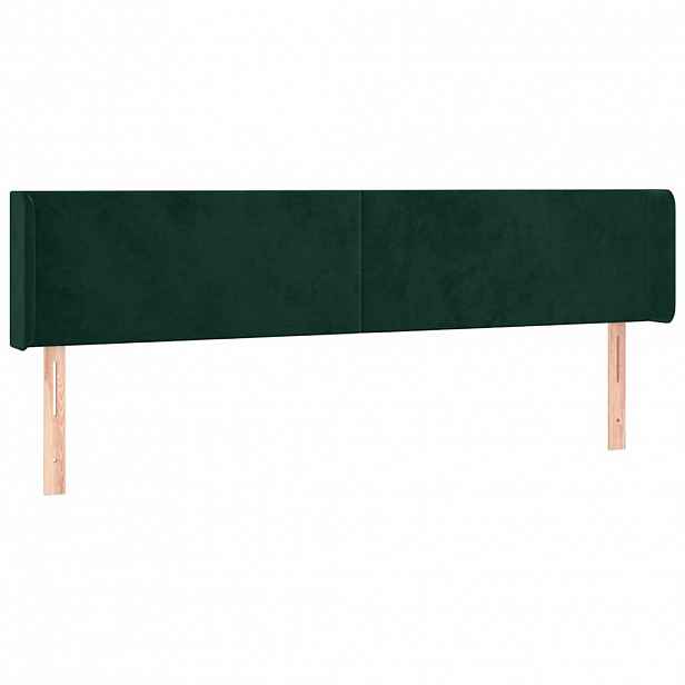 vidaXL Čelo postele typu ušák tmavě zelená 183x16x78/88 cm samet