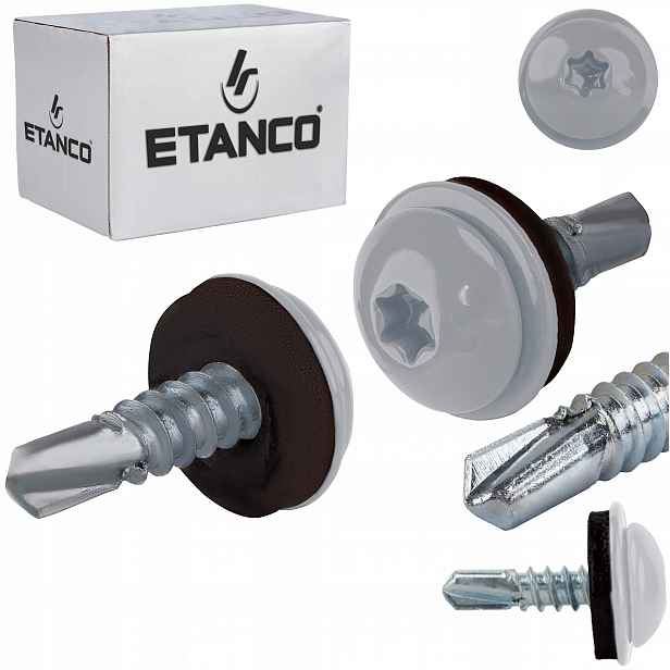 Šrouby do kovu Torx 3 mm 4,8 x 19 mm Ral 9006 250 ks Etanco GT3 Ph Z14