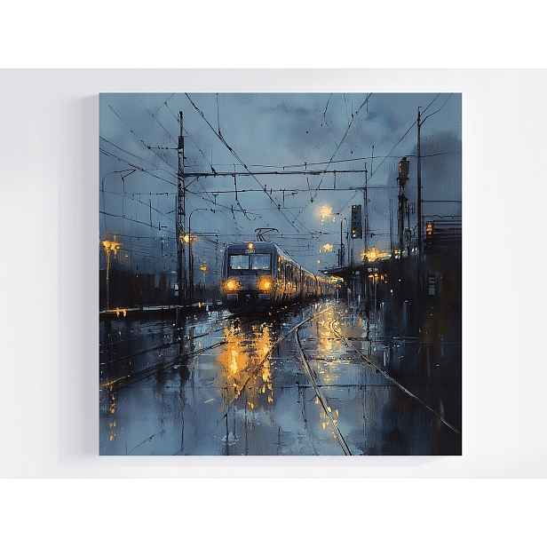 Obraz Na Plátně Canvas Doprava Vlak Koleje Nádraží 50x50