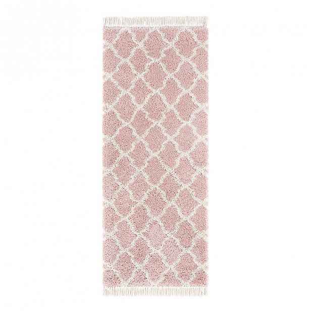 Růžový běhoun Mint Rugs Marino, 80 x 200 cm