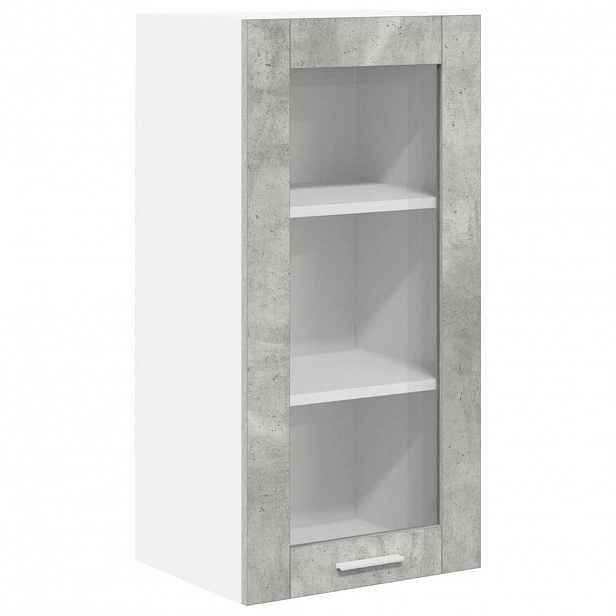 vidaXL Závěsná skříňka Betonově šedá 40 x 31 x 80 cm Kompozitní dřevo
