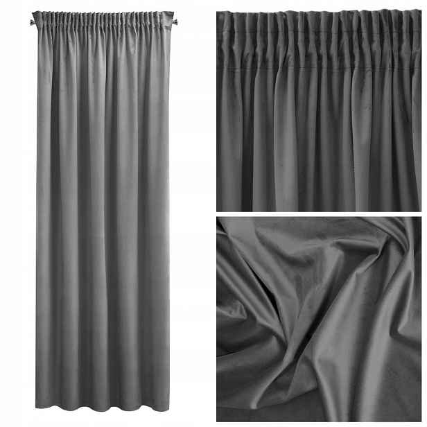 Závěs 140x270 Euro Pierre Cardin Sibel Ocel