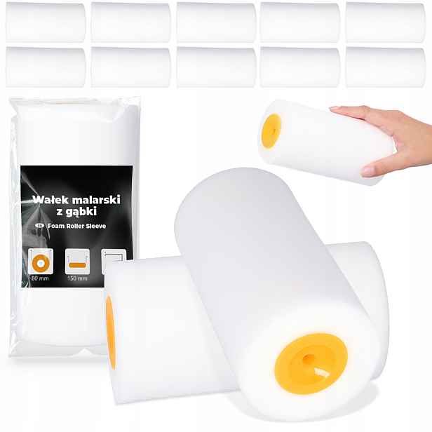 10 x Malířský Váleček 15 cm Pěnový Vložkový Zásobník Na Malování Laků