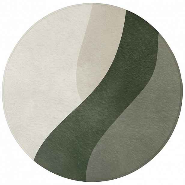 OnlyWow KOUPELNOVÁ PŘEDLOŽKA Japonsko - Zelená - Abstraktní - Moderní 70x70 cm