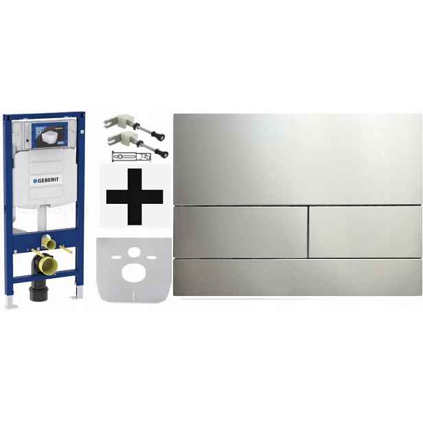 Wc stojan Geberit Duofix UP320 držáky tlačítka Ocel T2 Chrom podložka