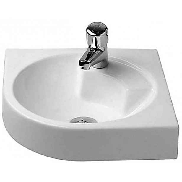 Duravit Architec - Umyvadlo 64x54 cm, bez přepadu, s otvorem pro baterii, bílá 0448450000
