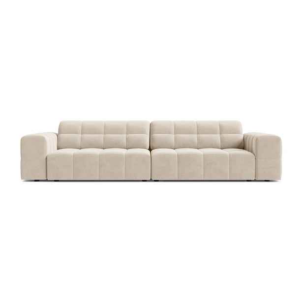 Krémová sametová pohovka 252 cm Chicago – Cosmopolitan Design