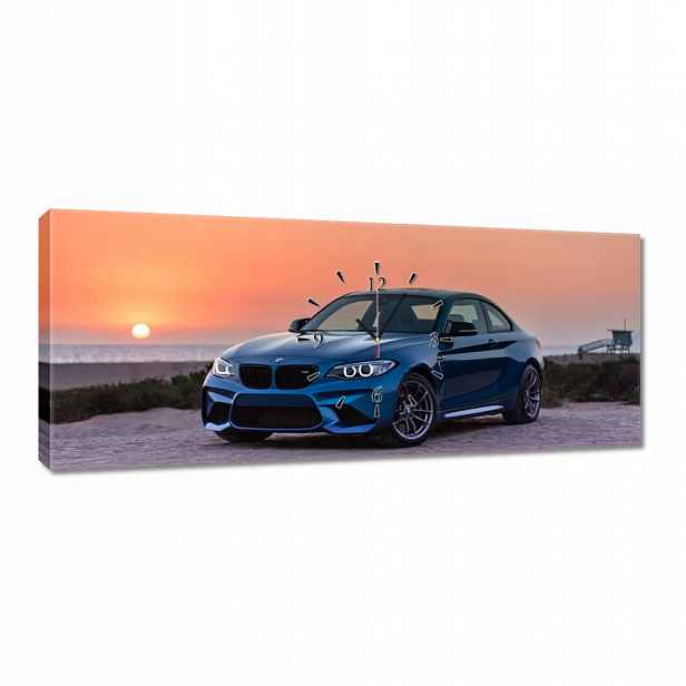 Nástěnné hodiny 100x40 Auto Bmw