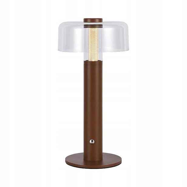 Stolní Led stolní restaurační lampa Usb s baterií hnědá V-tac