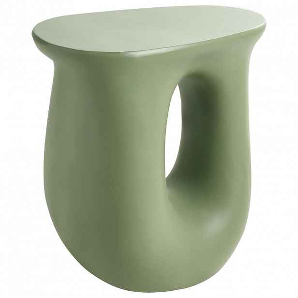 Beliani PŘÍSTAVNÝ STOLEK 42/28 cm Světle zelený Idro