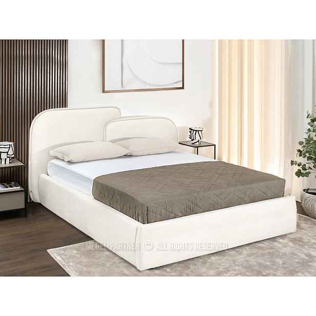 Designová postel 180x200 KANANI - krémová