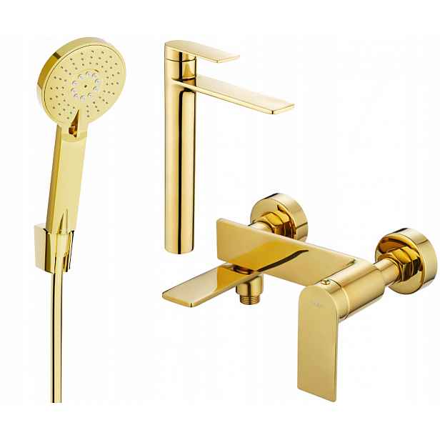 Luxusní Zlatá Vanová Souprava Mexen Zero R40 Elegantní Design