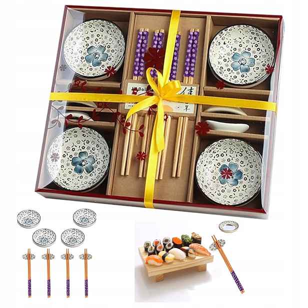 Sada Na Sushi Pro 4 Osoby Keramika Tyčinky Podstavce 2526 Kusů