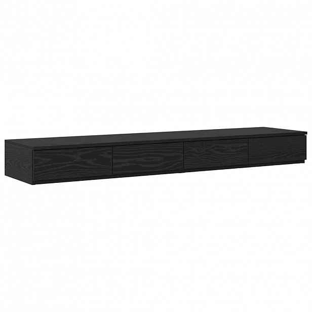 vidaXL Zásuvky pod postel Černý dub 140 x 36,5 x 16,5 cm