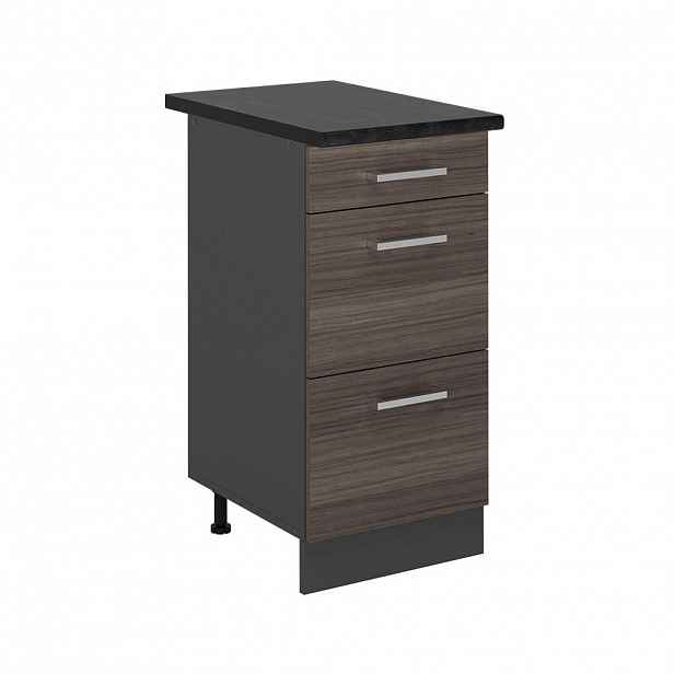 Vicco SPODNÍ SKŘÍŇKA KUCHYŇSKÉ LINKY R-Line Ušlechtilá šedá 40 cm se zásuvkami, PD Antracit
