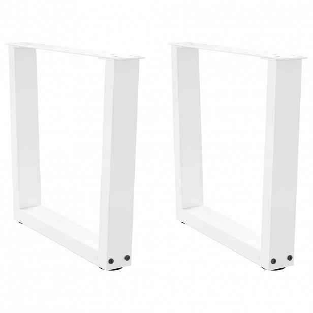vidaXL Nohy konferenčního stolku ve tvaru V, 2 ks, bílé, 60 x (42-43,3) cm, ocel
