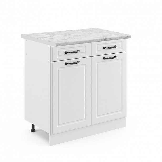 Vicco SPODNÍ SKŘÍŇKA KUCHYŇSKÉ LINKY R-Line Bílý venkovský dům 80 cm , PD Mramor
