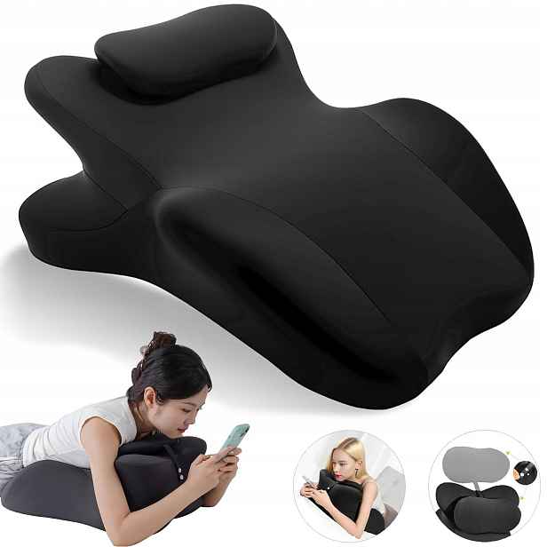 Víceúčelový Ortopedický Polštář Paměťová Pěna Ergonomický Černý