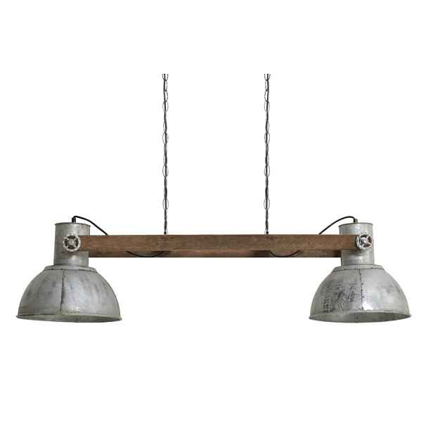 Závěsné světlo Elay 2 lampy stříbrná vintage - 110*30*30 cm Light & Living