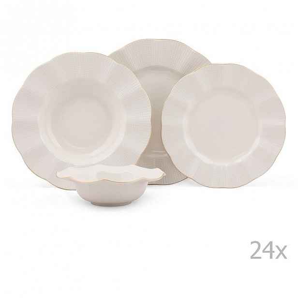 24dílná sada porcelánového nádobí Kutahya Waves