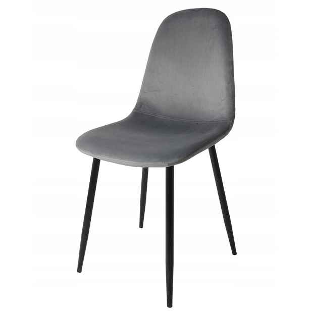 Křeslo Dankor Design dsw velur šedé, černé