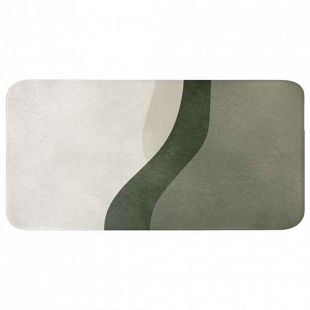 OnlyWow KOUPELNOVÁ PŘEDLOŽKA Japonsko - Zelená - Abstraktní - Moderní 120x60 cm