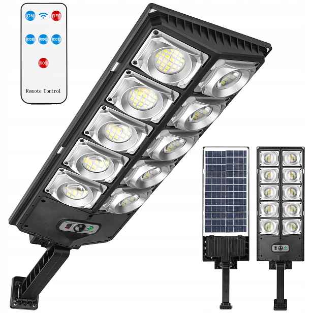 solární lampa pouliční Led lampa Výkonná 300 W 1500 W IP65 6000K