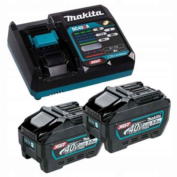 2 akumulátory 5,0 Ah BL4050F nabíječka DC40RA, 40V Xgt, Makita [1911V6-0]