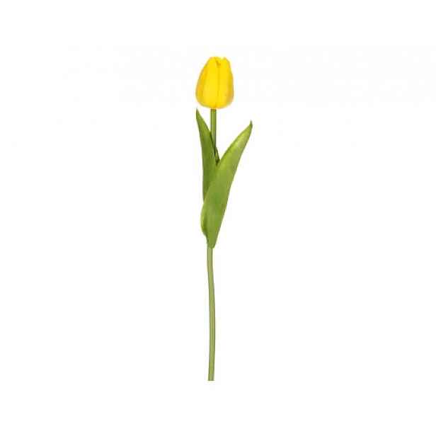 Umělá květina Tulipán 34 cm, žlutá