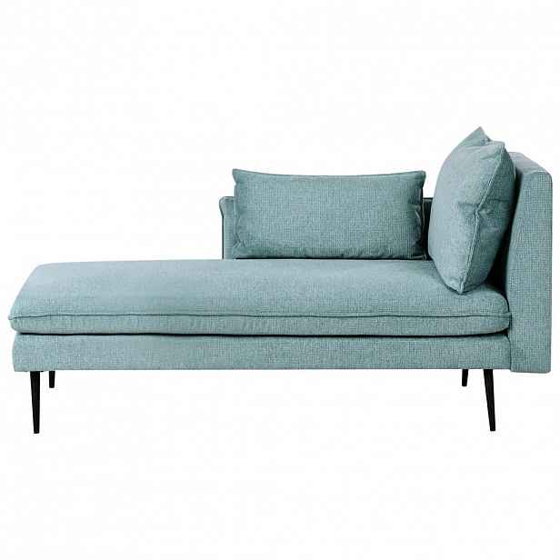 Beliani ČALOUNĚNÉ LEHÁTKO CHAISE LONGUE PRAVOSTRANNÉ Látka Světle modré Yerres
