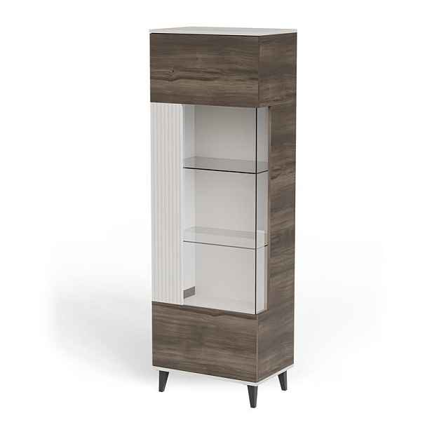 HALMAR Vitrína Random 60 cm ořech/kašmír