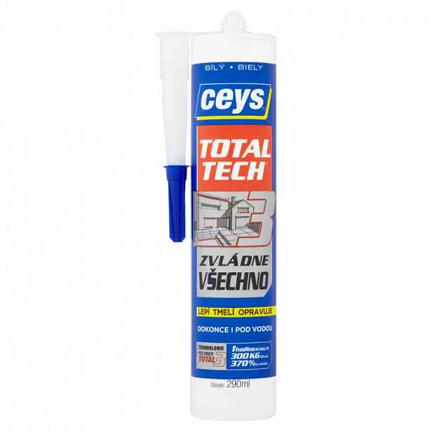 Lepidlo a tmel Ceys Total Tech bílý 290ml
