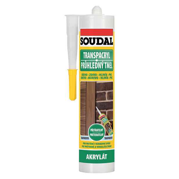 Tmel akrylový Soudal TRANSPACRYL transparentní 310 ml