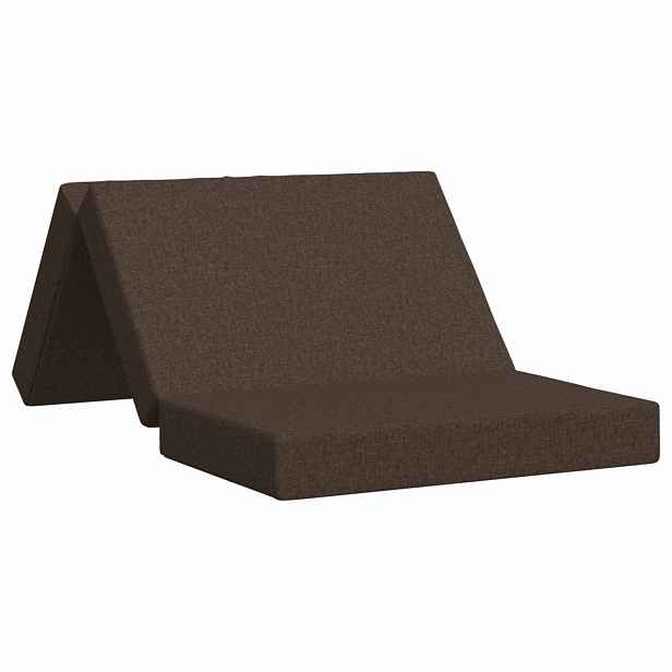 vidaXL Skládací pohovka postel 200 x 100 x 15 cm Taupe