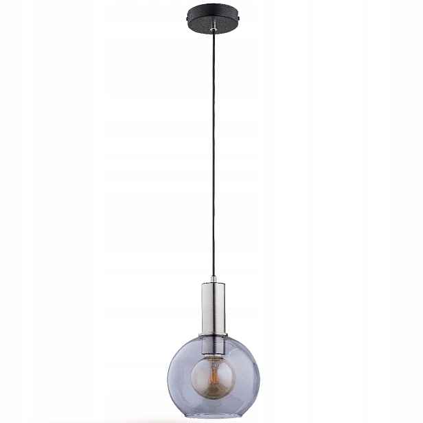 Alfa Darin závěsná lampa černo-stříbrná, kov 1xE27