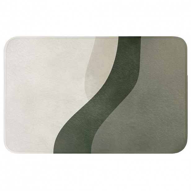 OnlyWow KOUPELNOVÁ PŘEDLOŽKA Japonsko - Zelená - Abstraktní - Moderní 80x50 cm