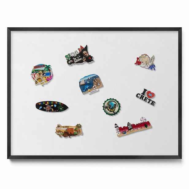 TULUP MAGNETICKÁ TABULE 80x60 cm černý rám – Bílá barva