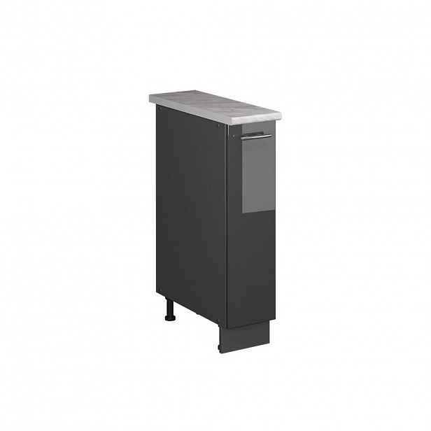 Vicco LÉKÁRNIČKOVÁ SKŘÍŇKA Fame-Line, Antracitový vysoký lesk/Antracit, 20 cm, PD Mramor
