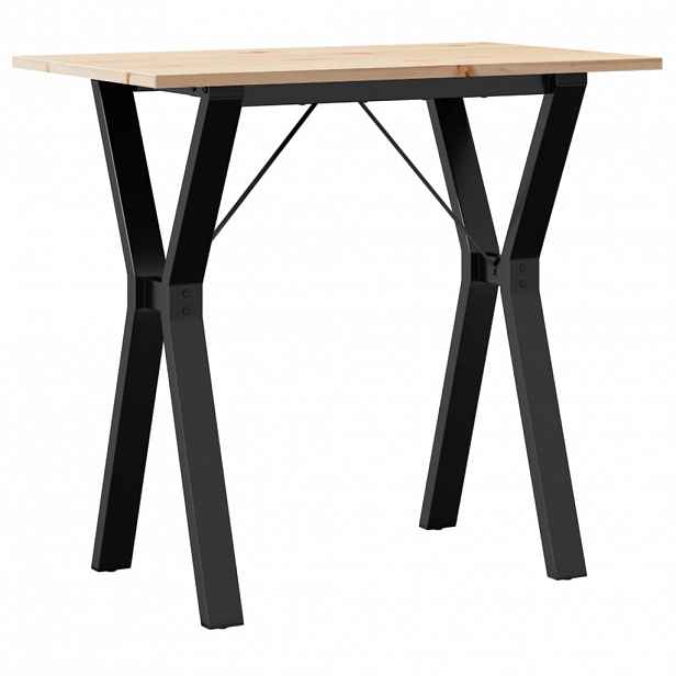 vidaXL Jídelní stůl s Y rámem 80 x 50 x 75 cm borové dřevo a ocel