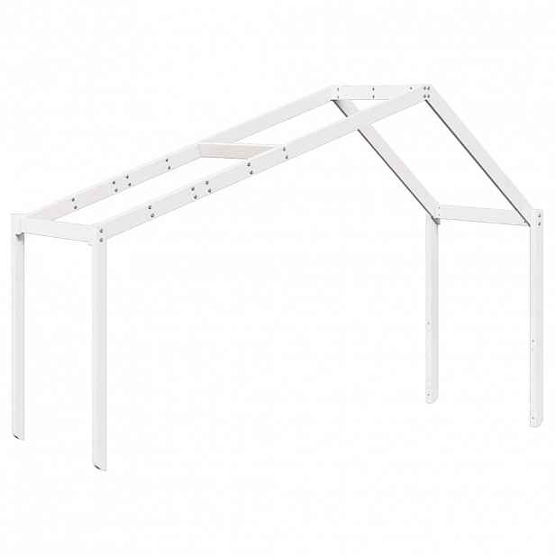 vidaXL Střecha na dětskou postel bílá 213x95,5x144,5 cm borové dřevo