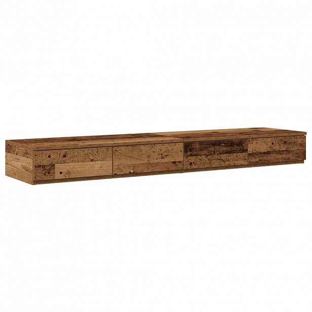 vidaXL Zásuvky pod postel Staré dřevo 140 x 36,5 x 16,5 cm