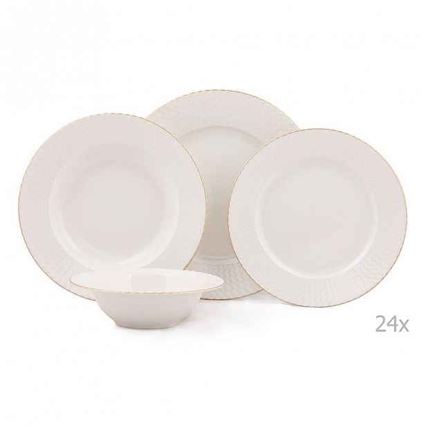 24dílná sada porcelánového nádobí Kutahya Galla