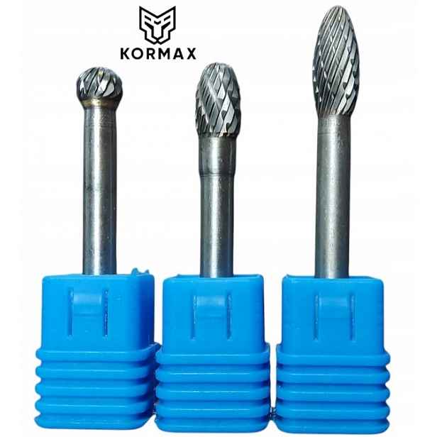 Rychlootáčkový frézovací rotační pilník 8 mm na kov s karbidem Set 3ks