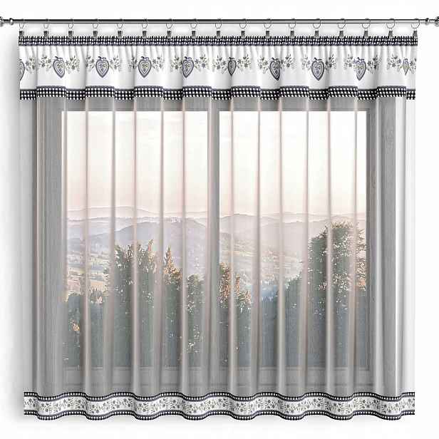 Hotová záclona 400 cm x 160 cm do obývacího pokoje, kuchyně, pokoje s řasící páskou