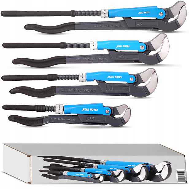 Klíč Na Trubky Hydraulický Nastavitelný Set 4 ks Kleště Žabky Švédské Žabky