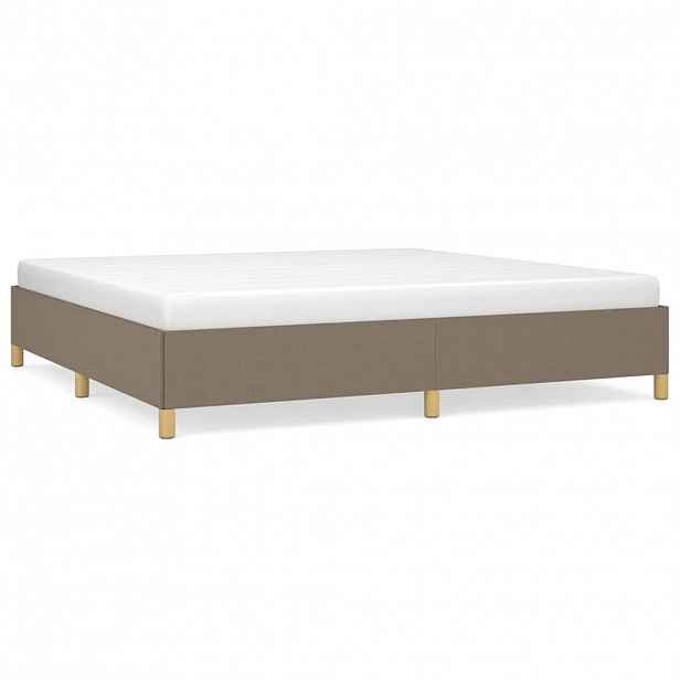 vidaXL Rám postele bez matrace taupe 200 x 200 cm textil