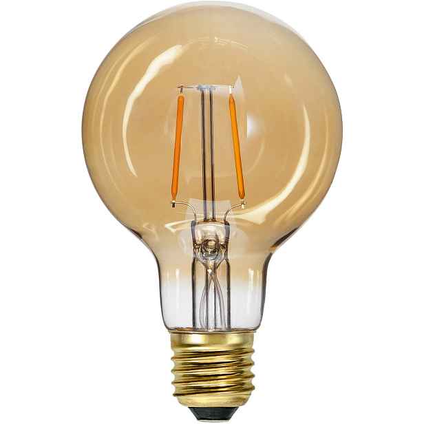 Dekorativní LED žárovka E27 G80 Star Trading Plain Amber - žlutooranžová