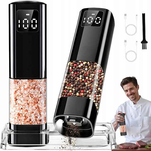 Elektrický Mlýnek Na Sůl A Pepř Tenký A Silný Nastavitelný 2KS 100 ML